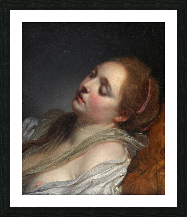 The Dreamer [About 1765–1769] by Jean–Baptiste Greuze [1725–1805] Picture Frame print