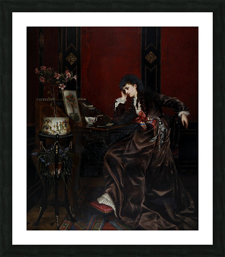 The Pleasures Of Art [1871] by Sarah Sophia Beale [1837–1920] Picture Frame print