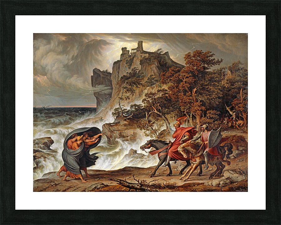 Macbeth and the Witches [1829–1830] by Joseph Anton Koch [1768–1839] Picture Frame print