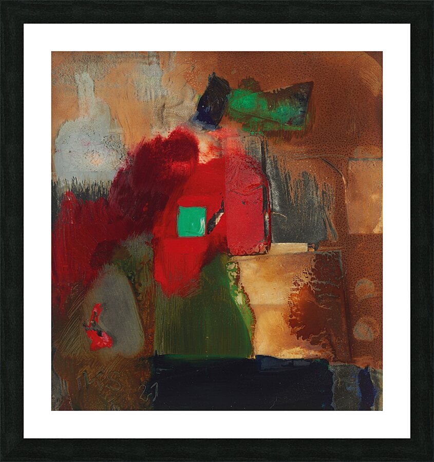 Grünviereck [1921] by Kurt Schwitters [1887–1948] Picture Frame print