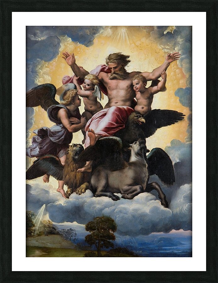 Ezekiel’s Vision [1517–1518] by Raphael [1483–1520] Picture Frame print