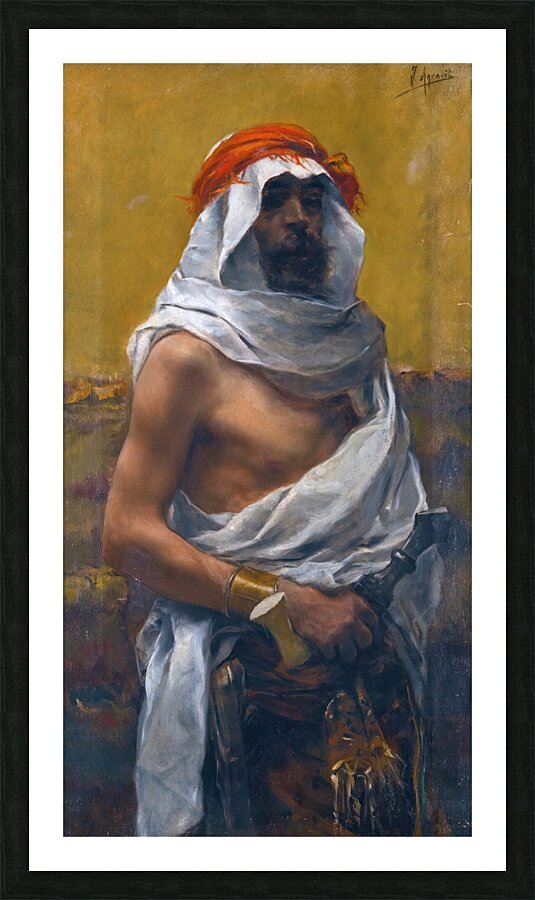 An Arab Man by Joaquín Agrasot [1836–1919] Picture Frame print