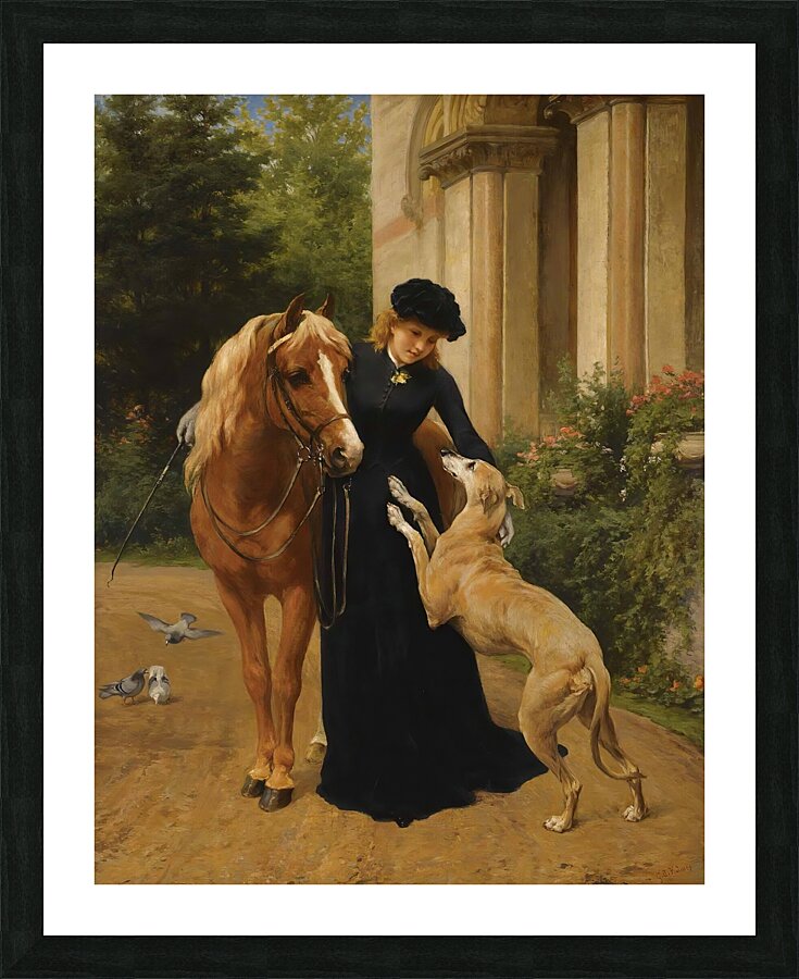 Welcome Home by George Augustus Holmes [1822–1911] Picture Frame print