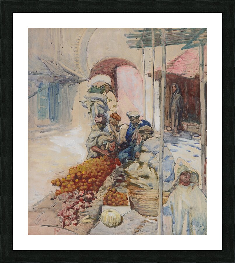 The orange sellers. Tangiers [1905] by Frances Hodgkins [New Zealander. 1869–1947] Picture Frame print