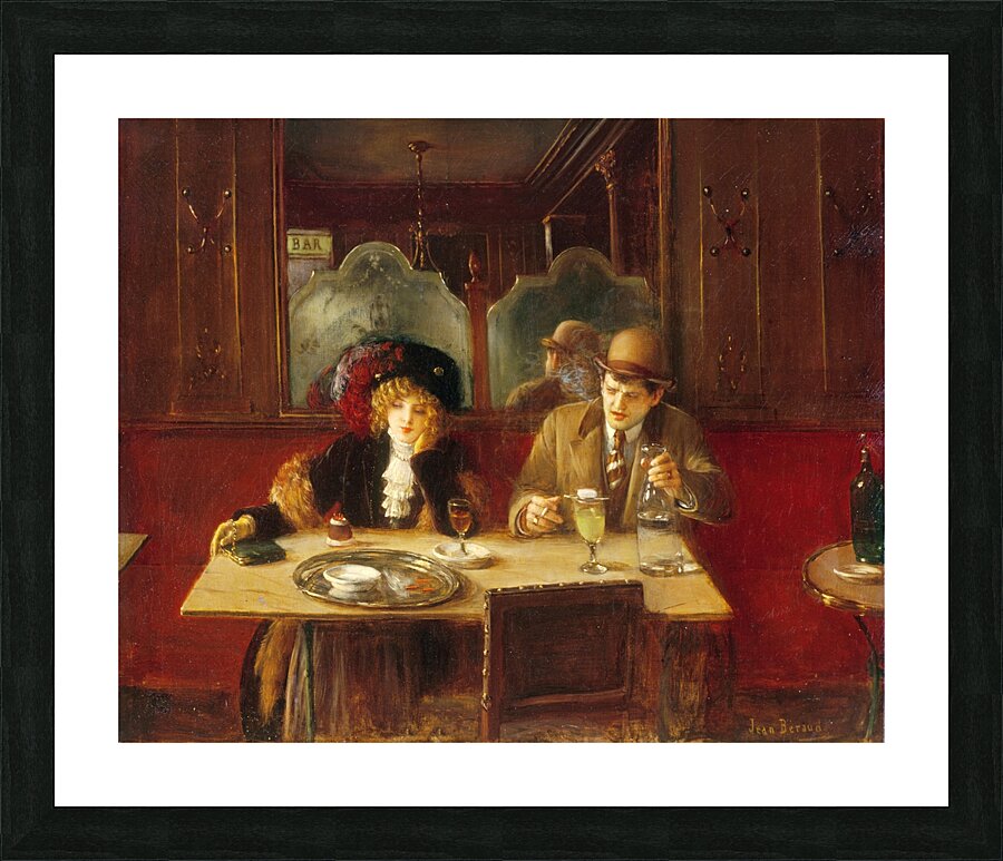 Au café. Dit l’Absinthe [1909] by Jean Béraud [1849–1935] Picture Frame print