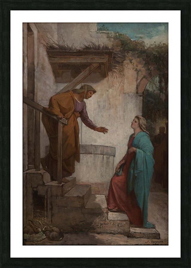 La Visitation [1872] by Jules–Joseph Meynier [1826–1903] Picture Frame print