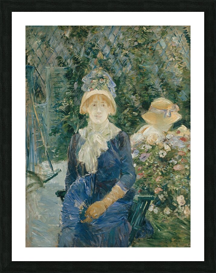 Woman in a Garden [1882–83] by Berthe Morisot [1841–1895] Picture Frame print