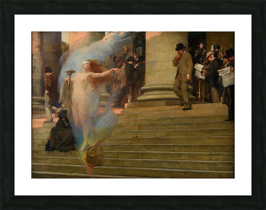 La Fortune passe [1895] by Albert Pierre–René Maignan [1845–1908] Picture Frame print