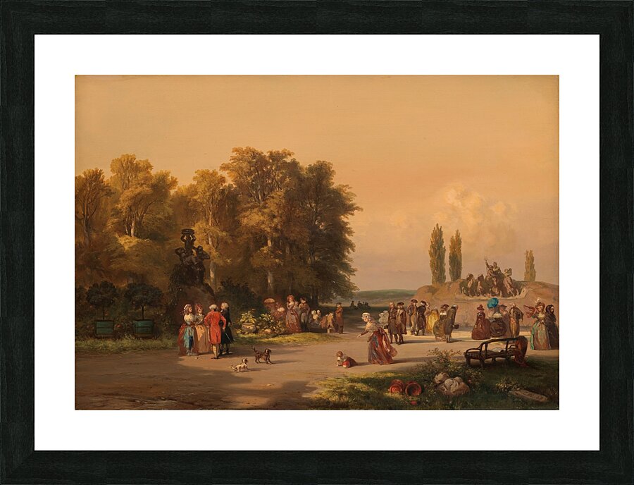 Park in the Vicinity of Paris [1848] by Charles Rochussen [1814–1894] Picture Frame print
