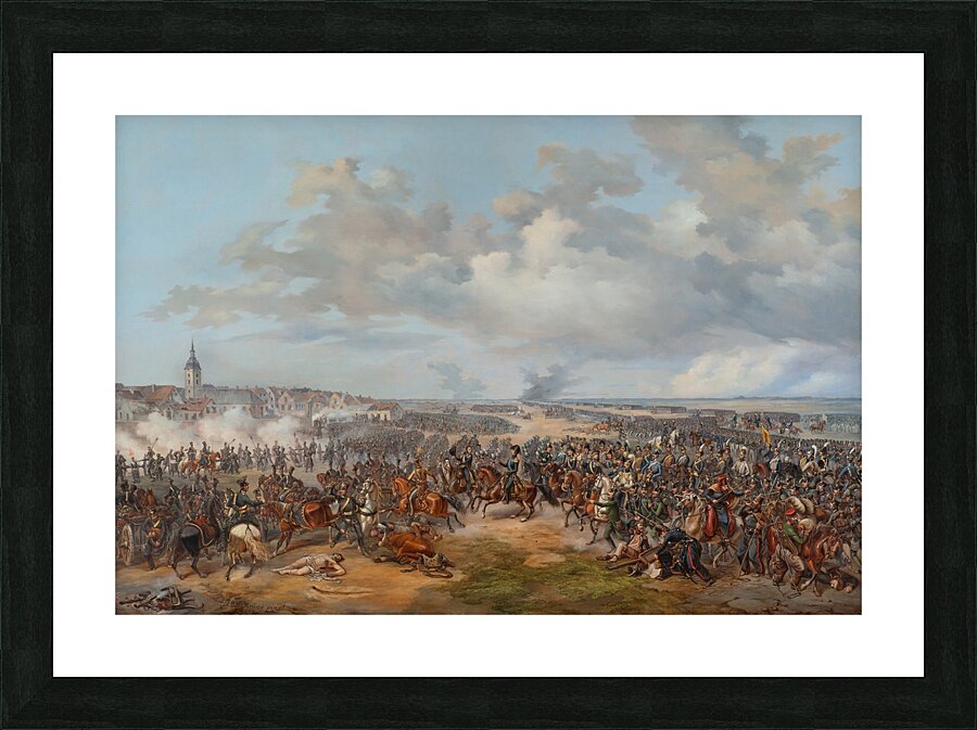 Swedish Troops Assaulting the Town Gate of Leipzig. October 19. 1813 [1853] by Alexander Wetterling [1796–1858] Picture Frame print
