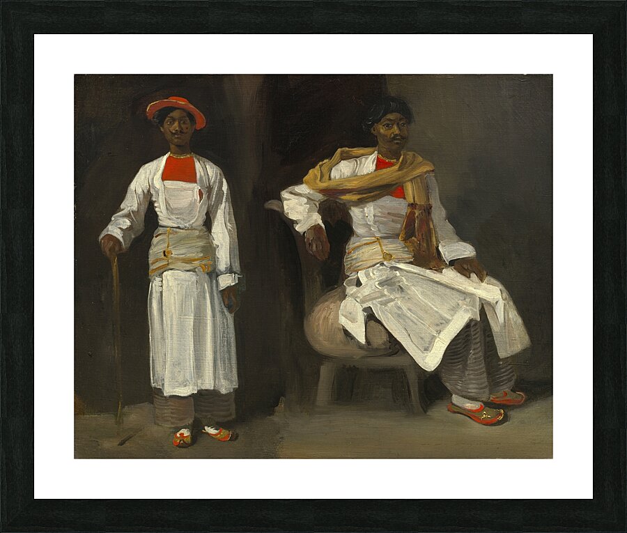 Two Studies of an Indian from Calcutta.Seated and Standing [c. 1823–1824] by Eugène Delacroix [1798–1863] Picture Frame print