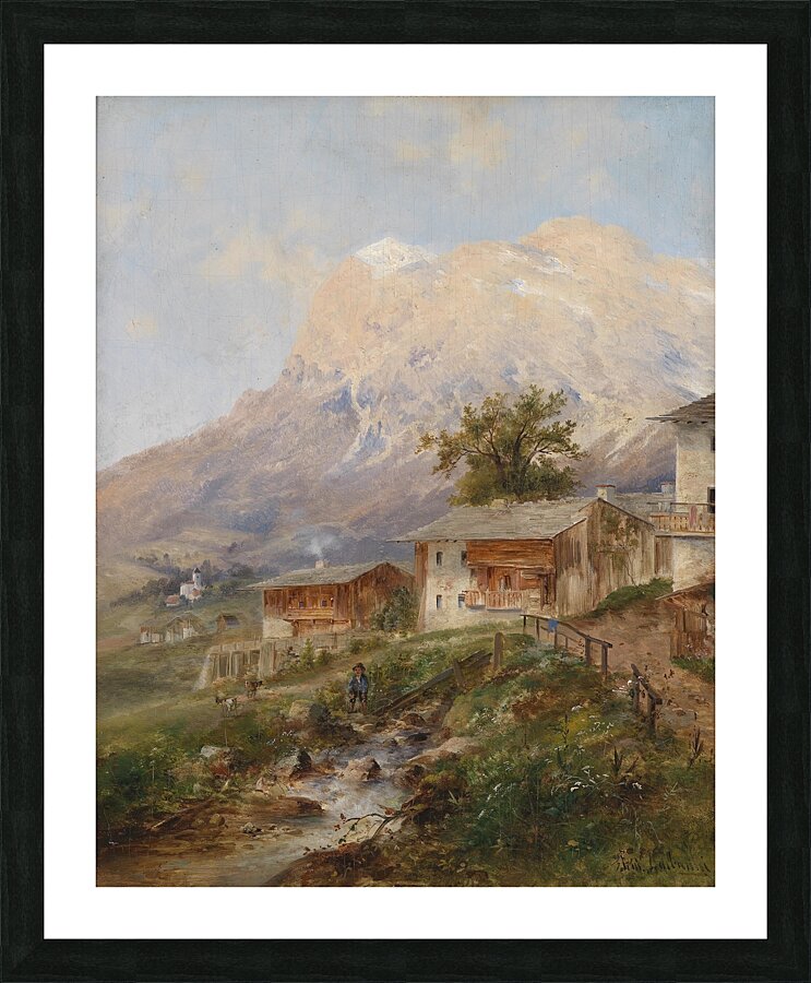 Bei Cortino im Ampezzo Tal by Emil Barbarini [1855–1933] Picture Frame print