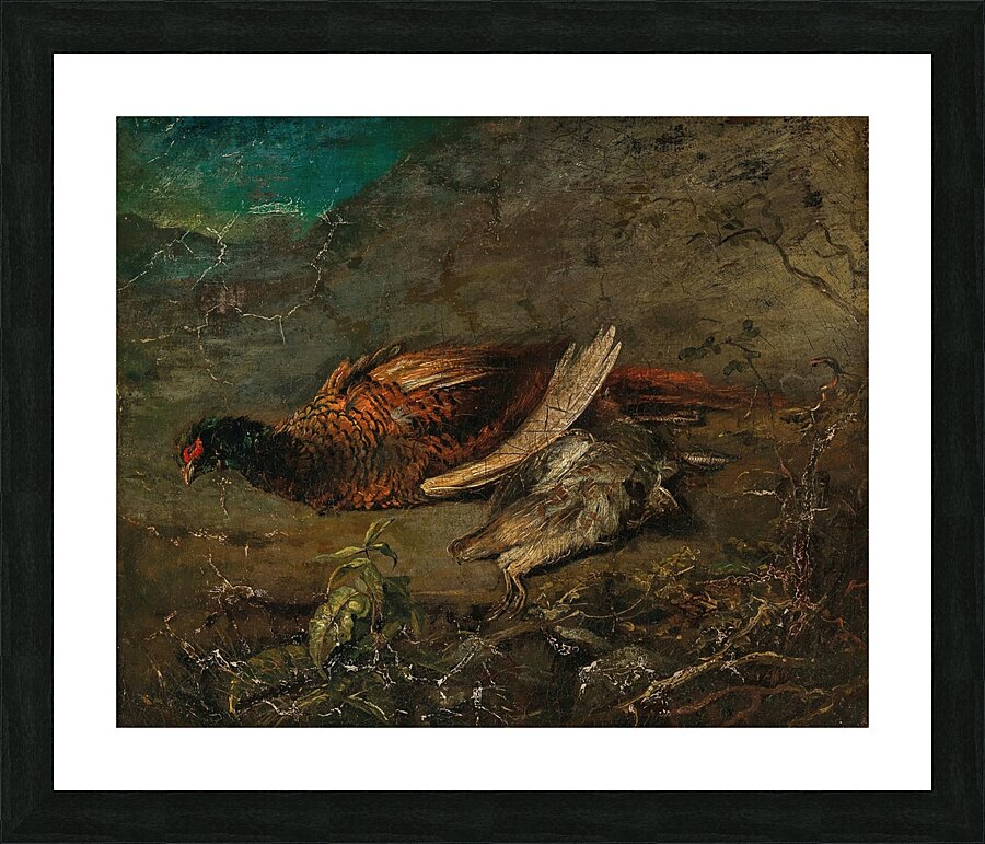 Stillleben mit Fasan und Schnepfe by Carl Spitzweg [1808–1880] Picture Frame print