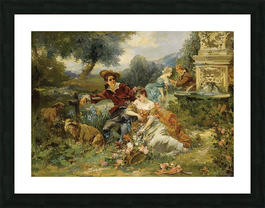 Fête Champêtre by Vicente García De Paredes [1845–1903] Picture Frame print