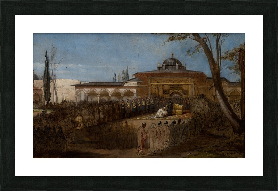 Scene with the Sultan [1865–1876] by Stanisław von Chlebowski [1835–1884] Picture Frame print