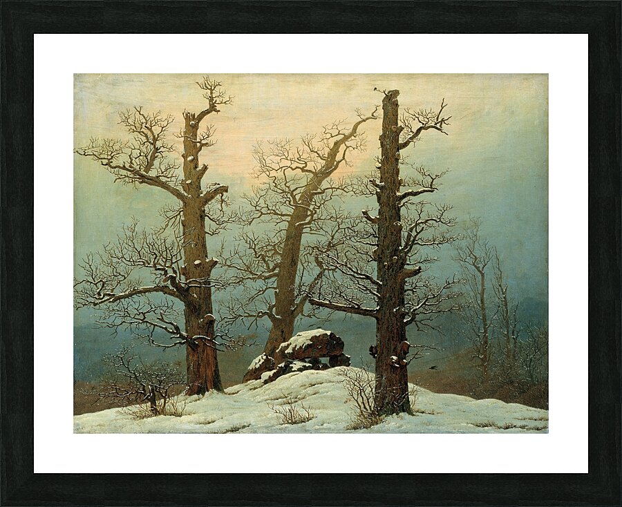 Cairn in Snow by Caspar David Friedrich [1774–1840] Picture Frame print