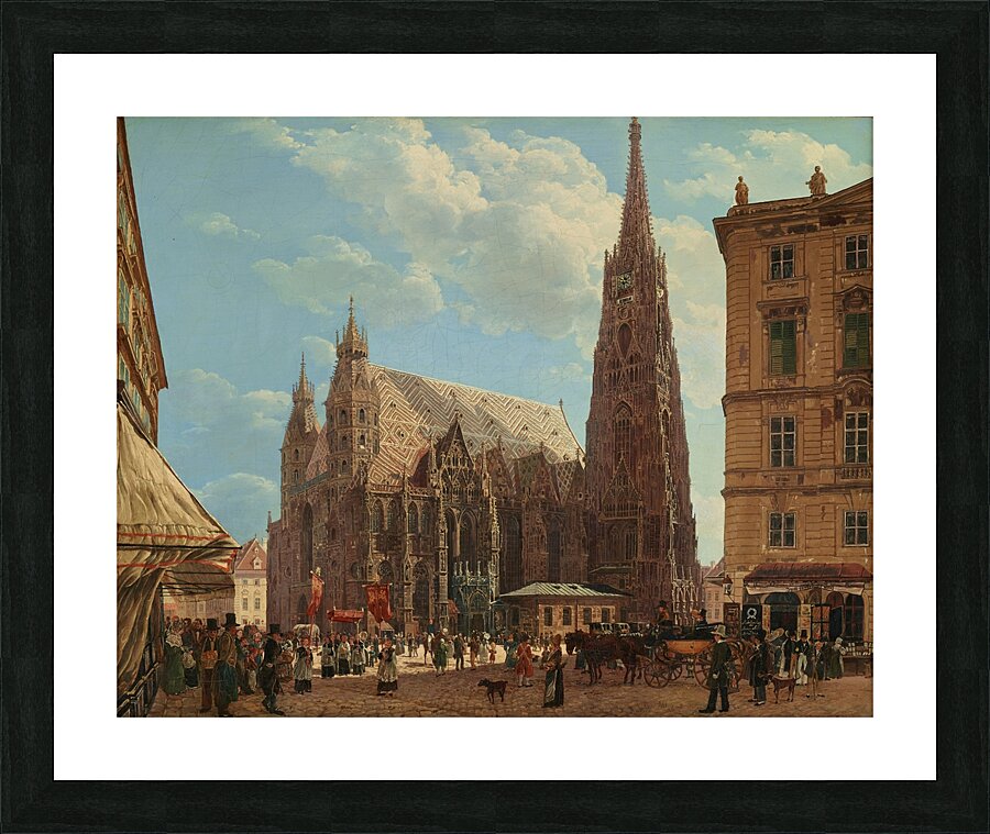 Der Stephansdom in Wien [1832] by Rudolf von Alt [1812–1905] Picture Frame print