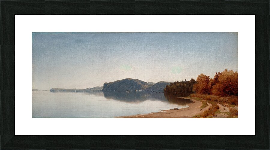 Hook Mountain. Near Nyack. On the Hudson [1866] by Sanford Robinson Gifford [1823–1880] Picture Frame print
