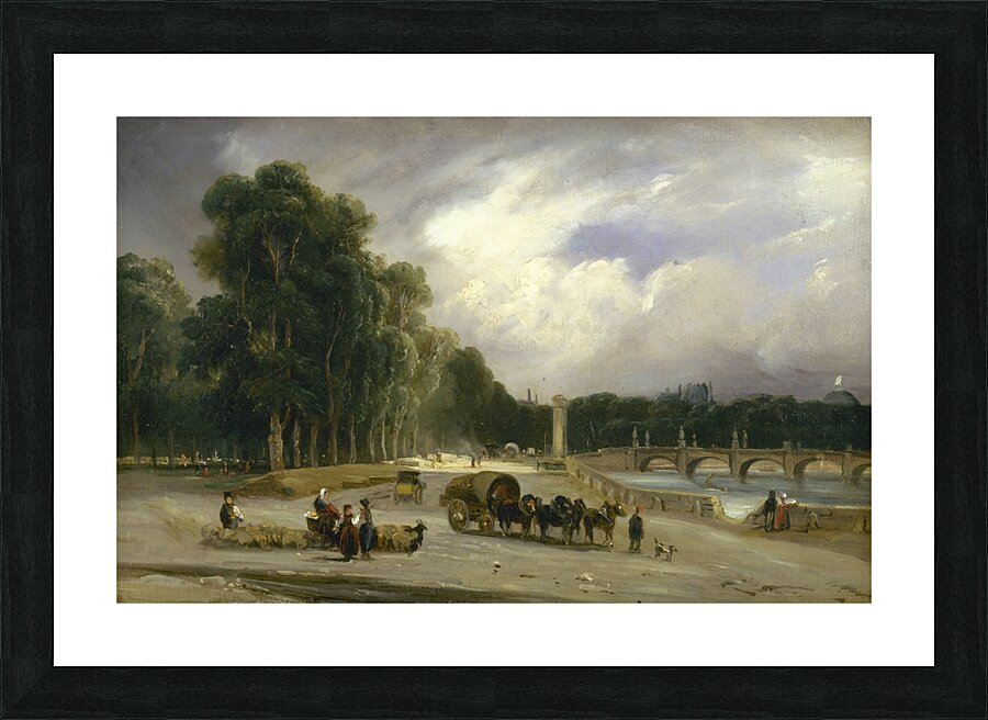 Le Cours–la–Reine [1828] by Théodore Gudin [1802–1880] Picture Frame print