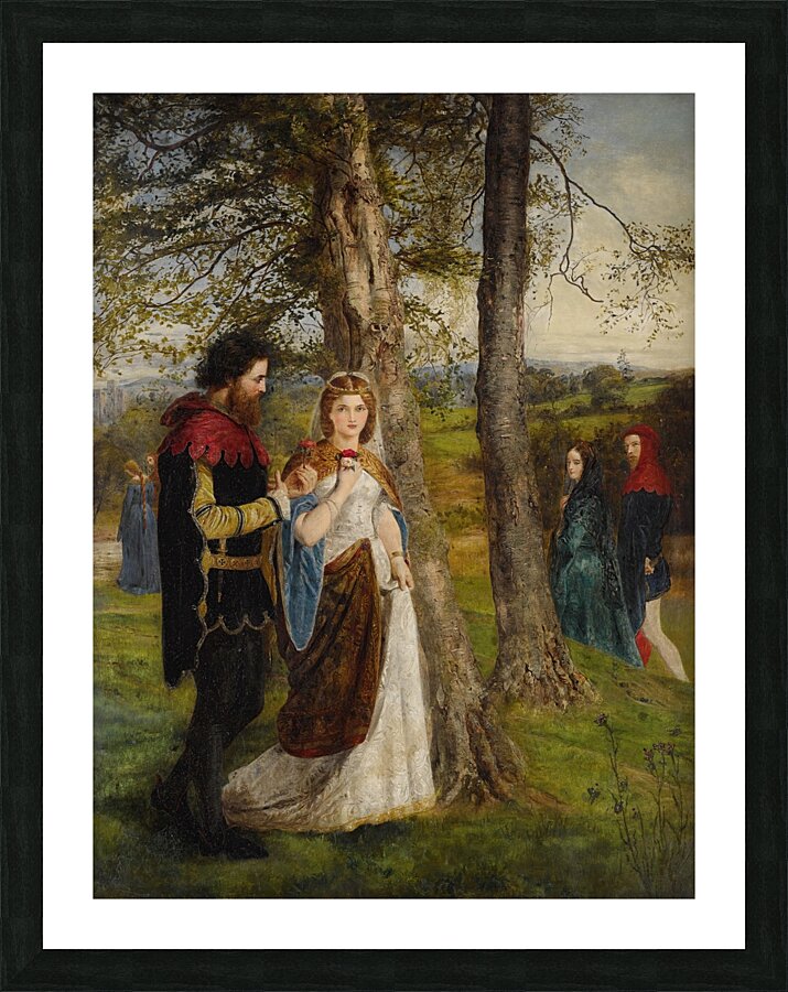 Sir Launcelot And Queen Guinevere by James Archer [1822–1904] Picture Frame print