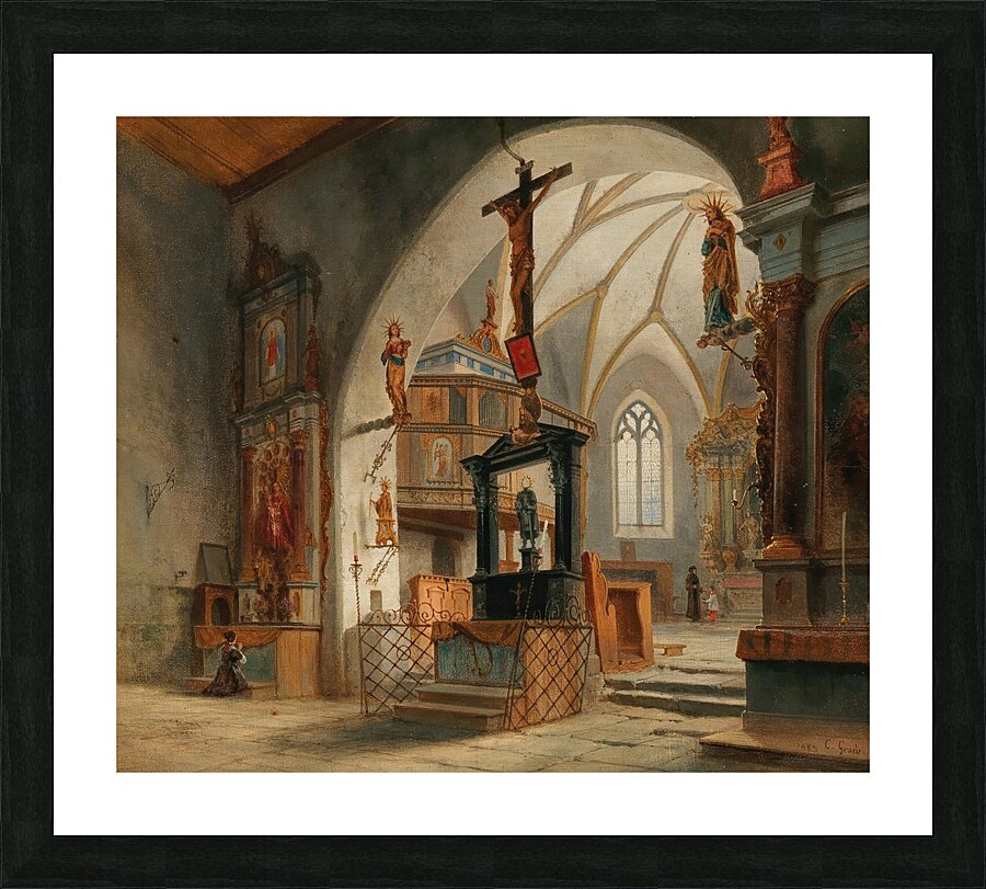 Justuskirche in Flums by Carl Georg Anton Graeb [1816–1884] Picture Frame print