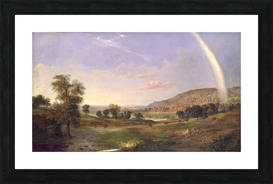 Landscape with Rainbow [1859] by Robert S. Duncanson [1821–1872] Picture Frame print