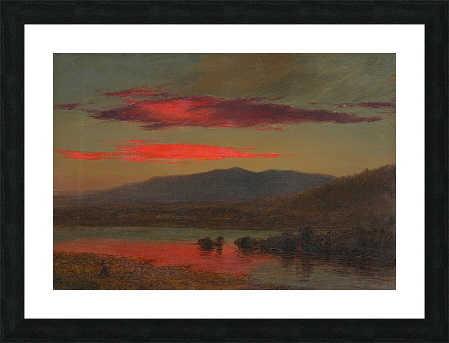 Sunset. Hudson. New York [1873] by Frederic Edwin Church [1826–1900] Picture Frame print