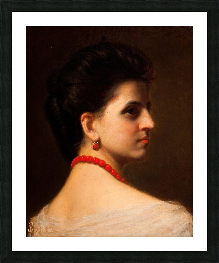 Portrait of Wanda Monné [1867] by Franciszek Streitt [1839–1890] Picture Frame print