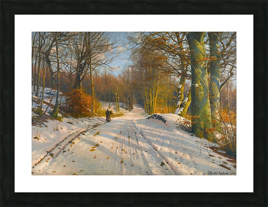 Winter Landscape [1917] by Peder Mørk Mønsted [Danish . 1859–1941] Picture Frame print