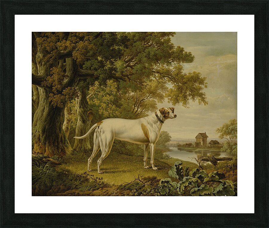 An English Pointer In A Landscape [1811] by Charles Towne [1763–1840] Picture Frame print