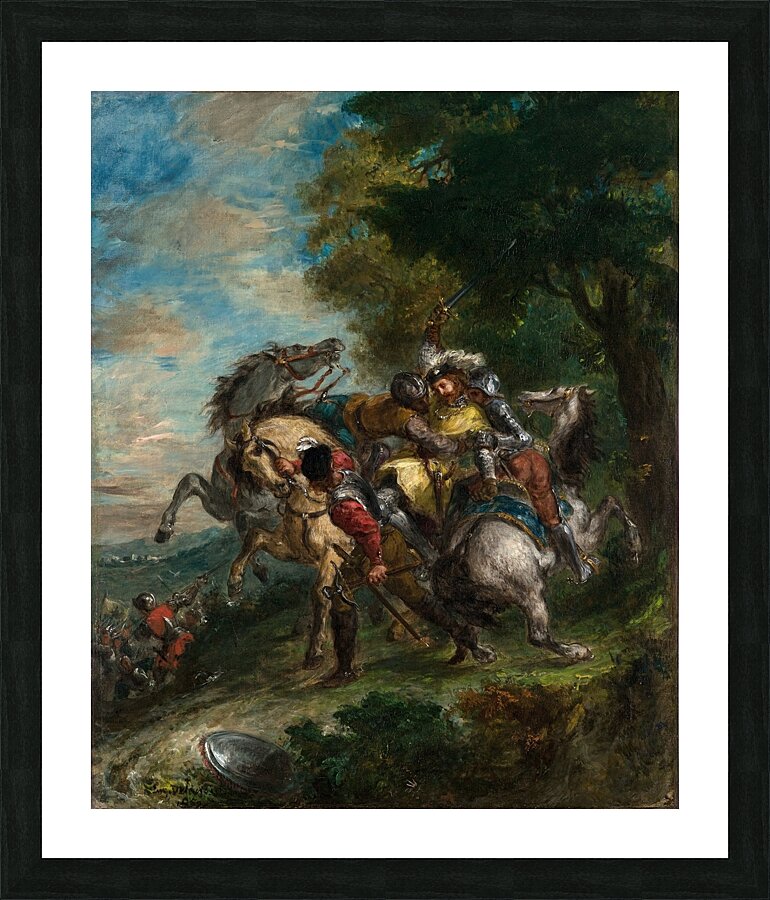 Weislingen Captured by Götz’s Men [1853] by Eugène Delacroix [1798–1863] Picture Frame print
