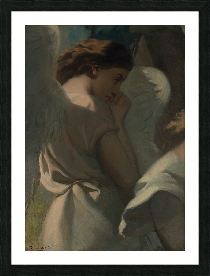 An Angel Praying in the Garden of Olives [1840] by Théodore Chassériau [1819–1856] Picture Frame print