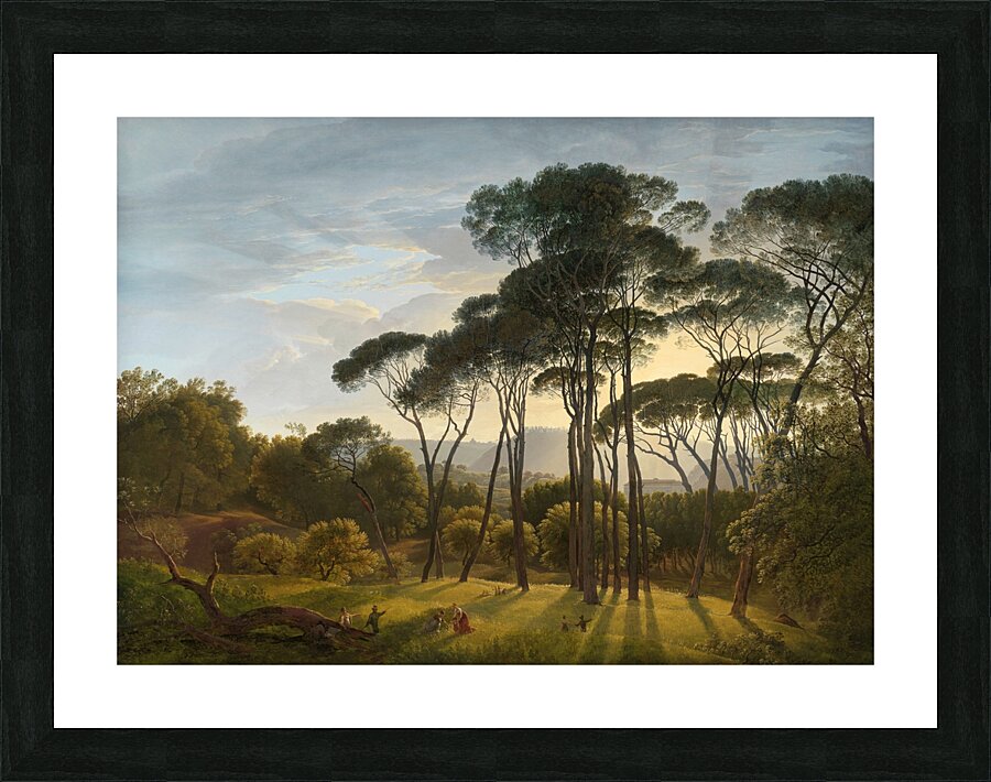 Italian Landscape with Umbrella Pines [1807] by Hendrik Voogd [1768–1839] Picture Frame print