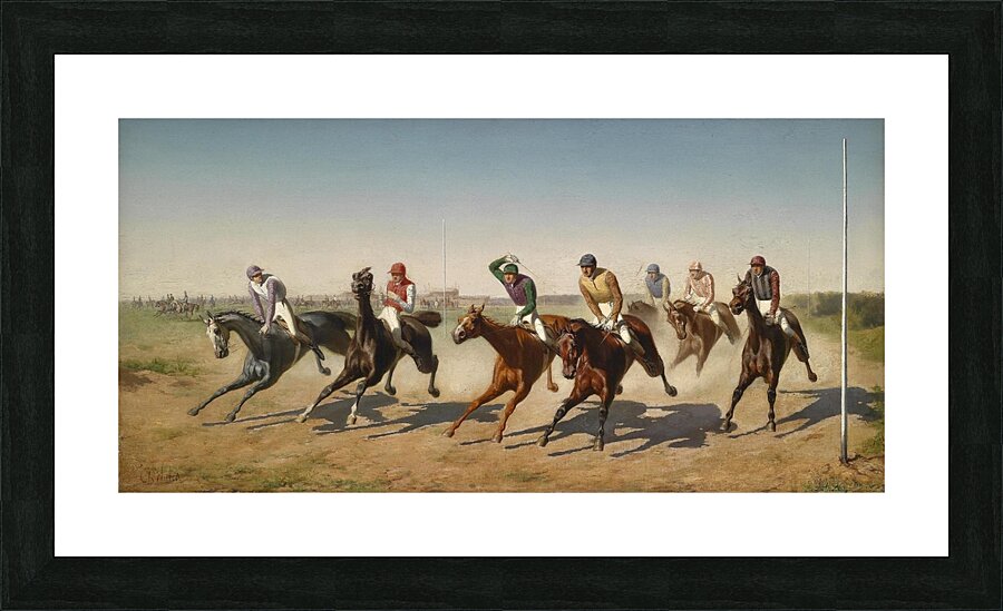 Renntag in der Freudenau by Carl Rudolf Huber [1839–1896] Picture Frame print