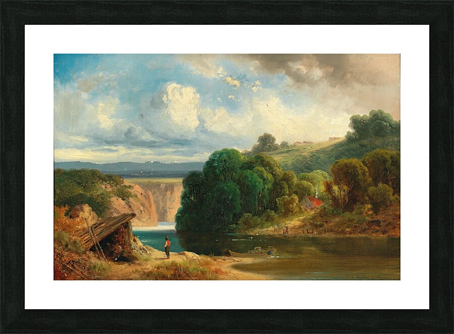 A River Valley by Anton Doll [1826–1887] Picture Frame print