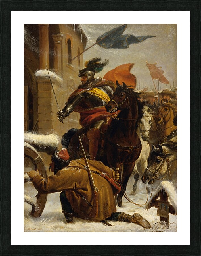 Johann de Werth’s Überfall bei Tuttlingen 1643 [1866] by Karl von Blaas [1815–1894] Picture Frame print