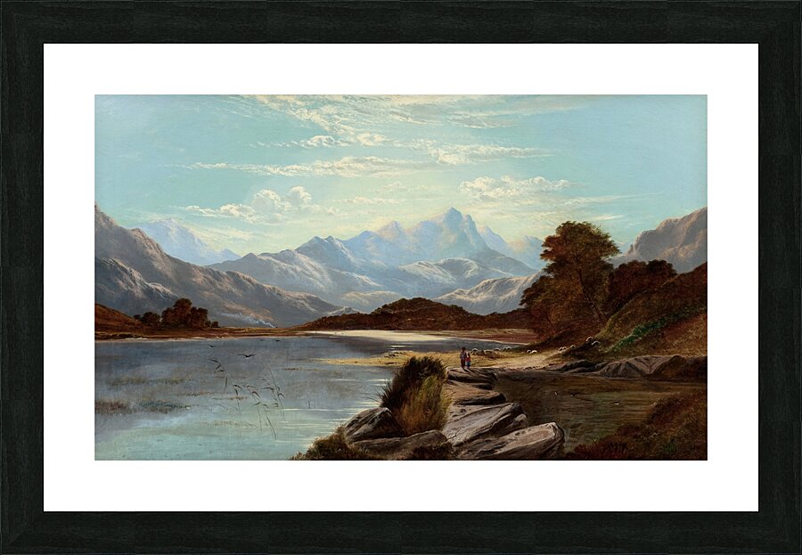 Devoke Water. Cumberland [1886] by Alfred de Bréanski [1852–1928] Picture Frame print