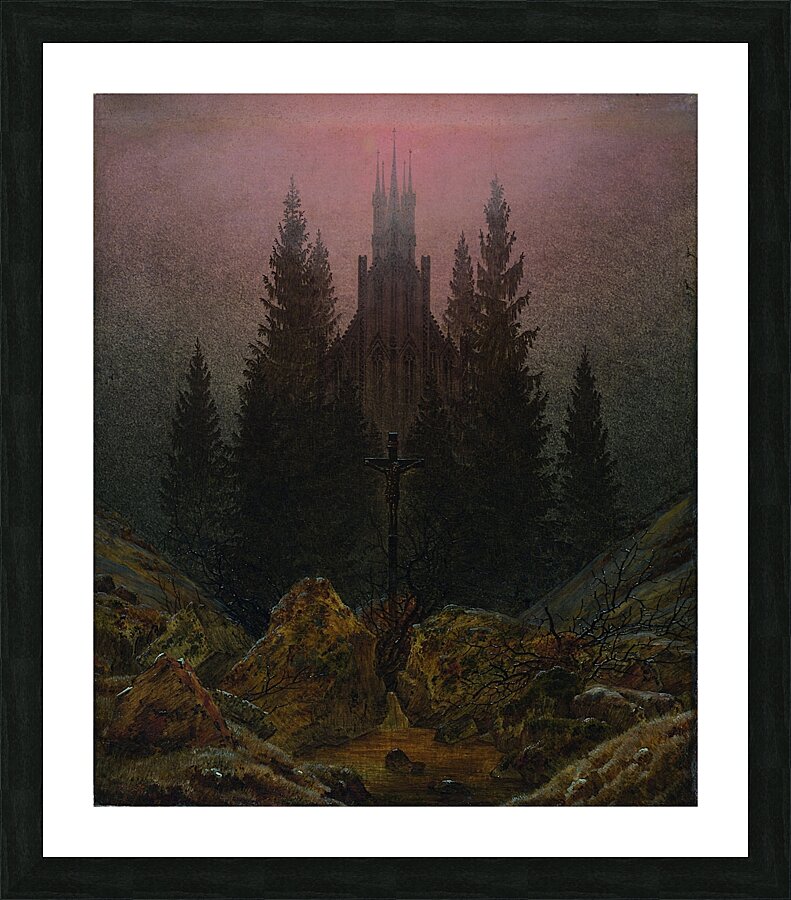 The Cross in the Mountains [circa 1812] by Caspar David Friedrich [1774–1840] Picture Frame print