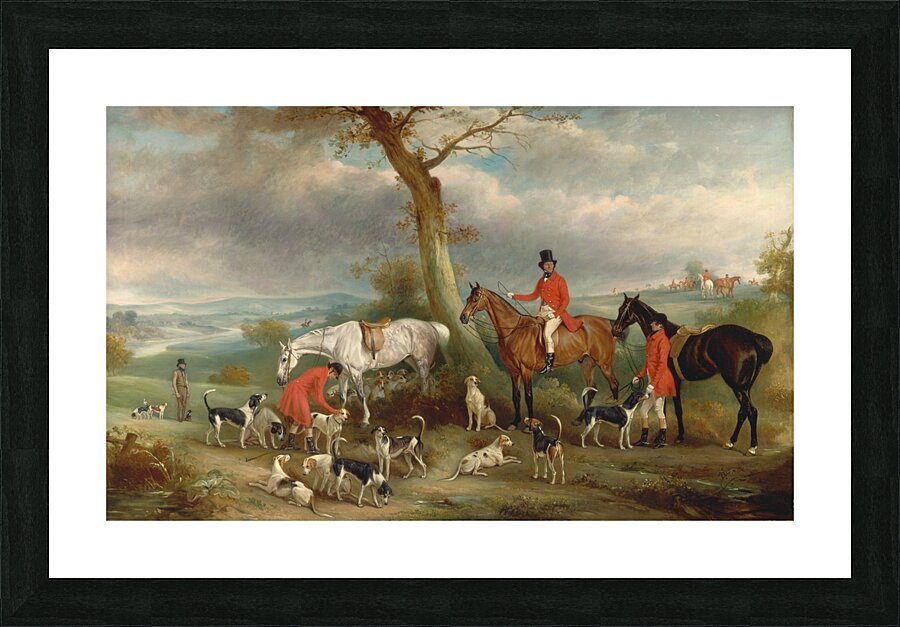 Thomas Wilkinson. M.F.H.. With the Hurworth Foxhounds [1846] by John Ferneley [1782–1860] Picture Frame print