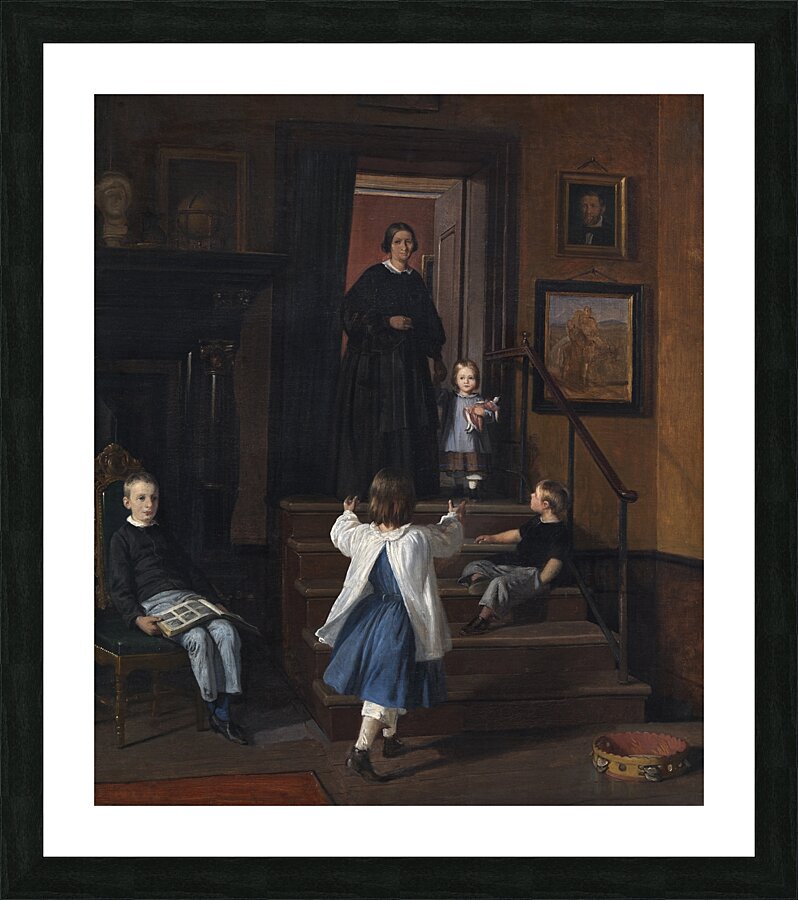 The Artist’s Wife and Children in the Studio at Charlottenborg [1861–1862] by Wilhelm Marstrand [1810–1873] Picture Frame print
