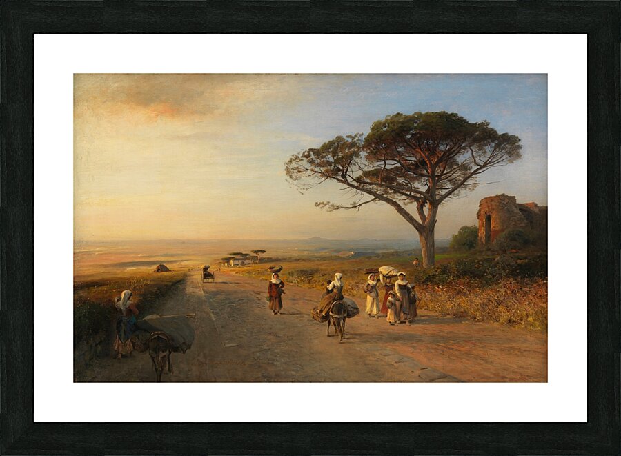 Via Appia [Ca. 1850] by Albert Flamm [1823–1906] Picture Frame print