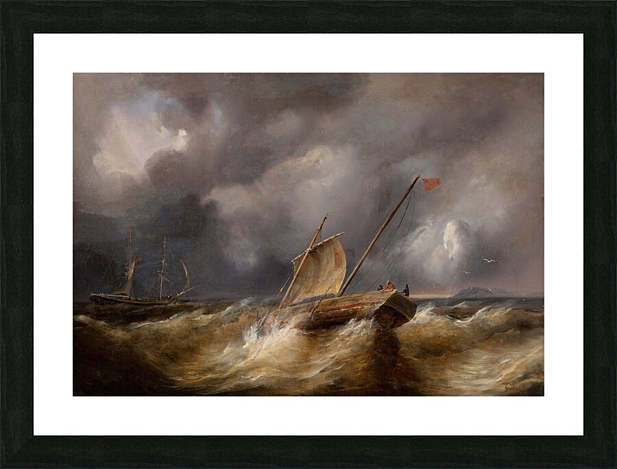 La tempête by Théodore Gudin [1802–1880] Picture Frame print