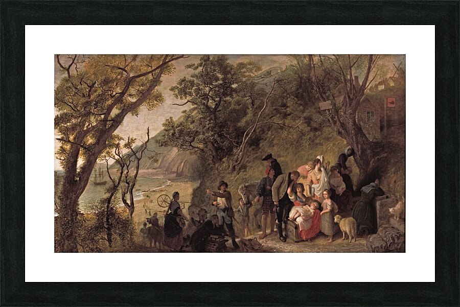 The deserted village [1857] by Joseph Severn [1793–1879] Picture Frame print