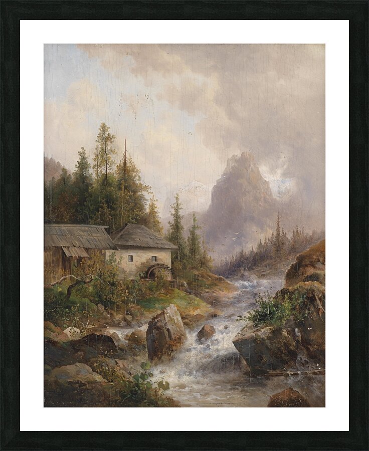 Mühle aus dem Hollthall by Emil Barbarini [1855–1933] Picture Frame print