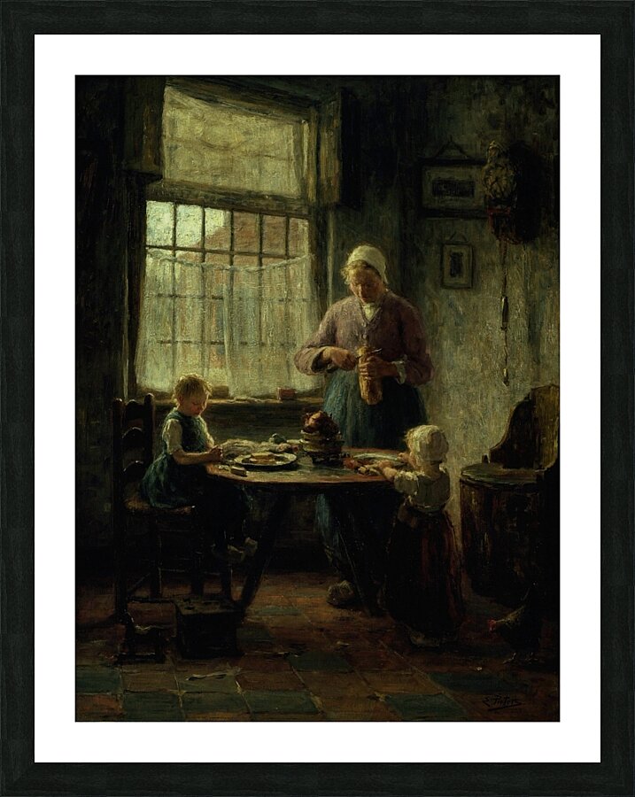A Family Meal [1890s] by Evert Pieters [1856–1932] Picture Frame print