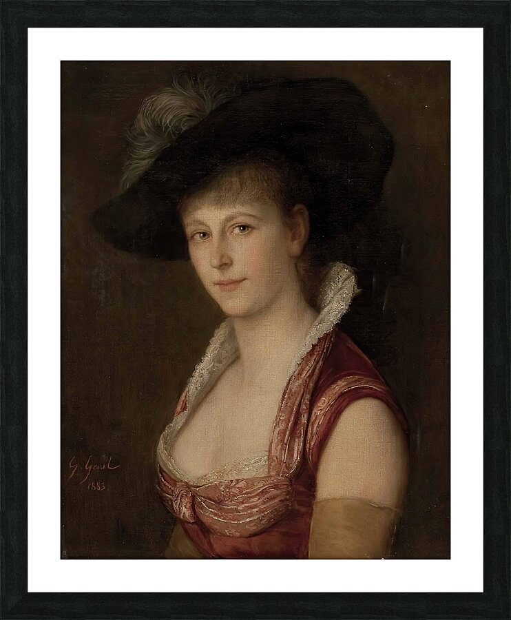 Portrait Bertha Linda [1883] by Gustav Gaul [1836–1888] Picture Frame print