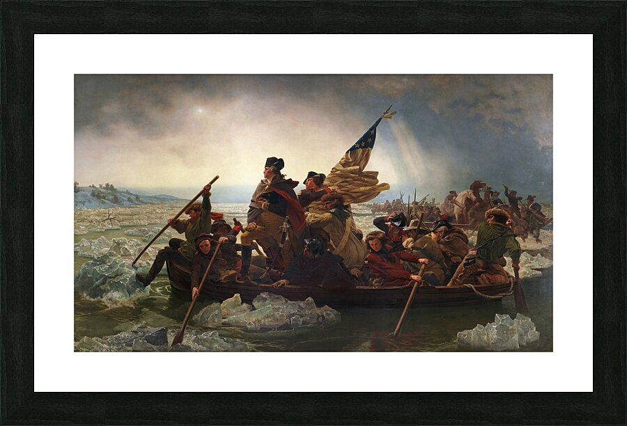Washington Crossing the Delaware [1851] by Emanuel Gottlieb Leutze [1816–1868] Picture Frame print