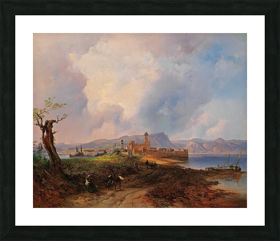 Sirmione by Anton Hansch [1813–1876] Picture Frame print