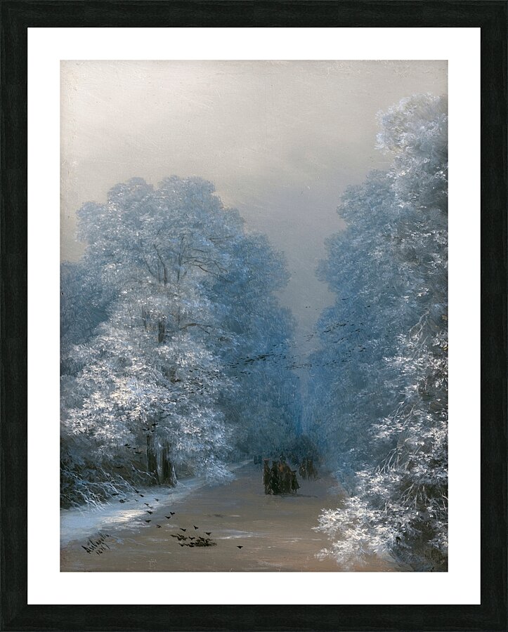 Winter Landscape [1876] by Ivan Konstantinovich Aivazovsky [1817–1900] Picture Frame print