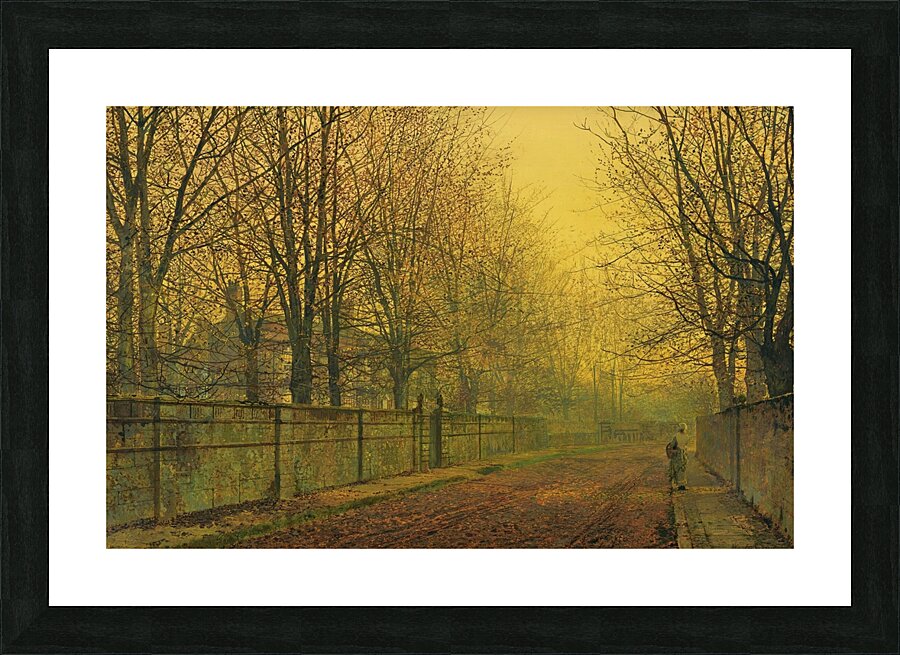 In The Golden Glow Of Autumn [1884] by John Atkinson Grimshaw [1836–1893] Picture Frame print